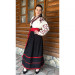 The ethnic clothing set "Feelings" — an embroidered shirt, a black skirt, and a sash
