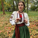 Modern women's set "Pokuttya" — embroidered shirt and asymmetrical skirt
