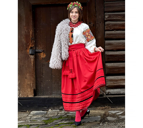 Ukrainian national costume "Fiery Hutsulka"