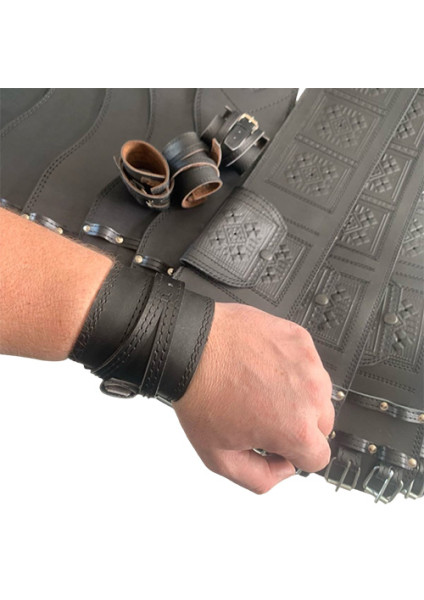 Leather bracelet wristband