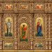 Авторський іконостас зі світлого дуба з овальними медальйонами на Царських вратах