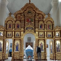 Іконостас різьблений з вільхи з дзеркальною позолотою, смт Клесів