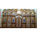 Two-tiered iconostasis made of alder with carvings and gilding with mirror gold.
