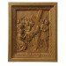 Way of the Cross with 15 carved icons made of alder in oak frames