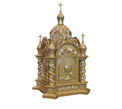 A storage box made of alder with gold leaf for the altar