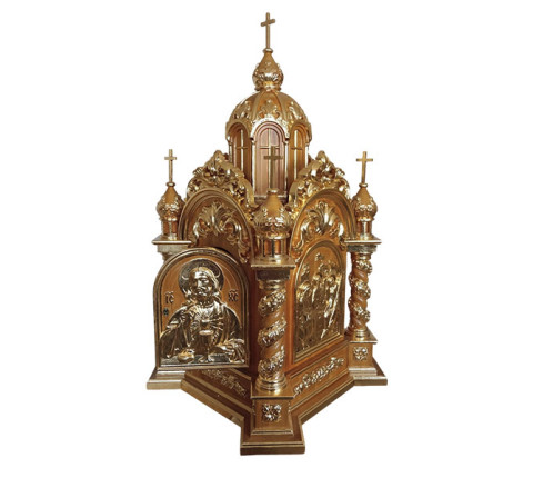 Almond wood casket with gilding, handmade from Kosiv