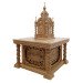 Oak altar set: altar with relief of the Chalice and shrine-temple