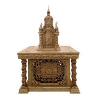 Carved Altar and Tabernacle Set with Chalice Relief