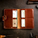 Leather document organizer (brown)