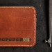 Wallet with engraving and metal
