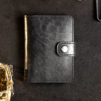 Leather document organizer (black)
