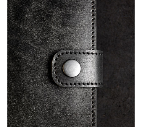 Black leather organizer for passport and documents