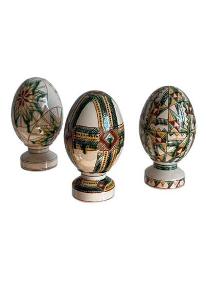 Set of ceramic Easter eggs "Star in the Mountains"