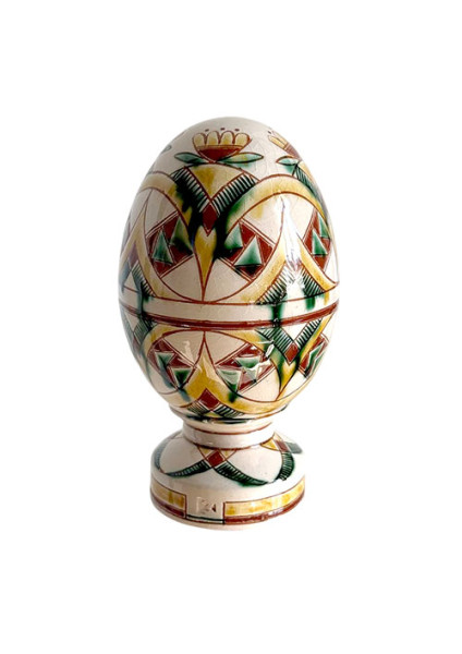 Ceramic Easter egg "Sunny Braid" — the warmth of the sun in the pattern
