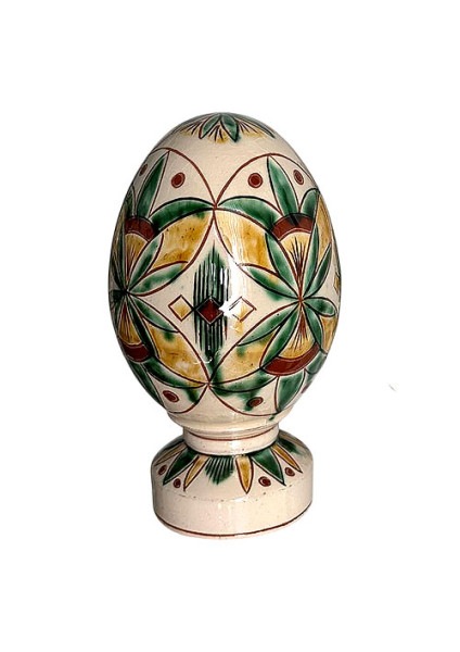 Ceramic Easter egg "Guardian of the Field" — a handmade talisman from Kosiv
