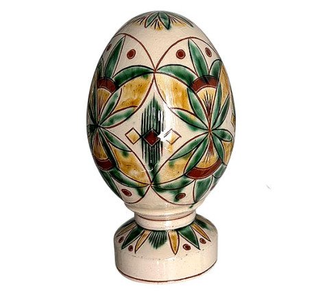 Ceramic Easter egg "Guardian of the Field" — a handmade talisman from Kosiv