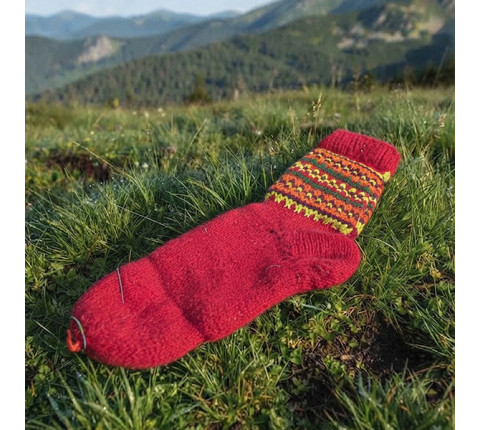 Hutsul socks made of sheep wool or acrylic