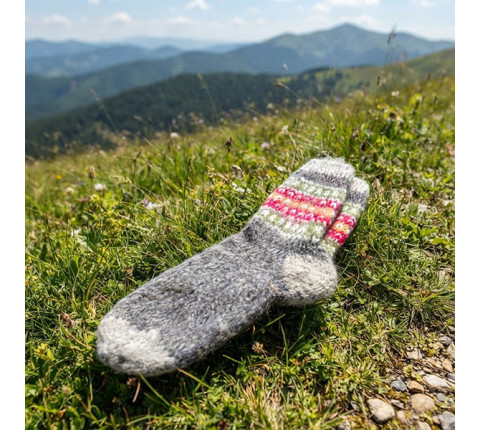 Hutsul handmade socks made of natural wool