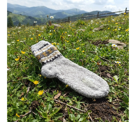 Authentic Hutsul socks made of natural wool