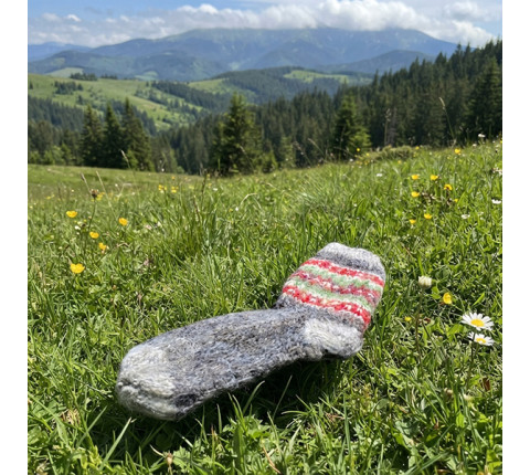 Hutsul socks made of natural wool, handmade