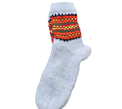 Hutsul socks made of acrylic and wool yarn