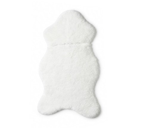 Natural sheep skin "White short fur"