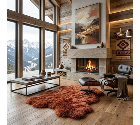 Natural sheep skin "Red"