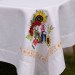 Скатертина «Українські мотиви» бежева з кольоровою вишивкою — 1,50×1,80 м