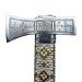 Hutsul axe "Hazda" handmade with an ash handle and brass weaving