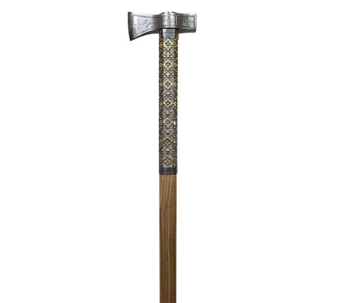 Hutsul axe "Hazda" handmade with an ash handle and brass weaving