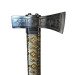 Hutsul axe "Hazda" handmade with an ash handle and brass weaving