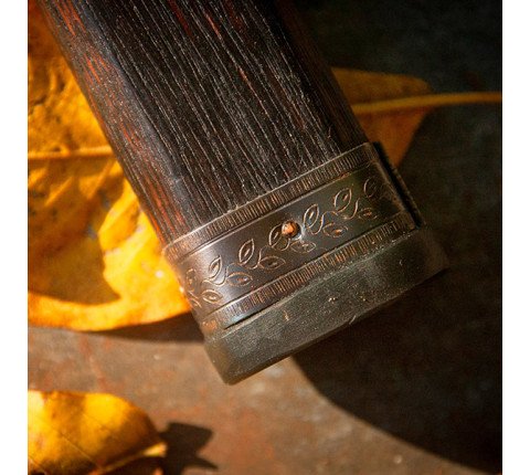 Hutsul axe "Carpathian weaving" with copper weaving of the handle and engraving