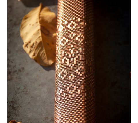 Hutsul axe "Carpathian weaving" with copper weaving of the handle and engraving