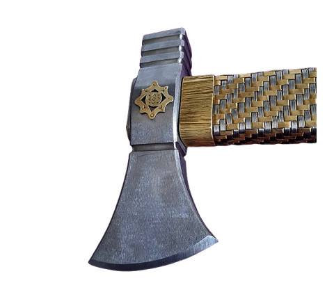 Axe "Star" — engravings of ancient ornaments in steel