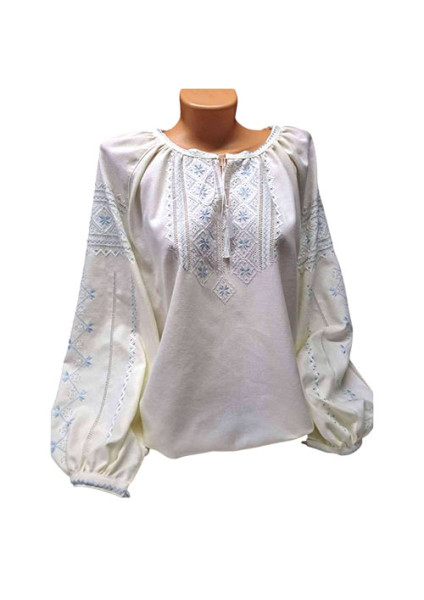 Women's embroidered shirt of straight cut "Charming"