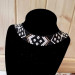 Beaded necklace "Lesya Ukrainka" black — Hutsul handmade decoration