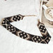 Beaded necklace "Lesya Ukrainka" black — Hutsul handmade decoration