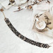 Beaded necklace "Lesya Ukrainka" black — Hutsul handmade decoration