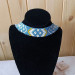 Beaded necklace "Lesya Ukrainka" blue — Hutsul handmade decoration