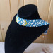Beaded necklace "Lesya Ukrainka" blue — Hutsul handmade decoration