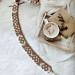 Beaded Silyanka "Lesya Ukrainka" coffee - Hutsul handmade decoration