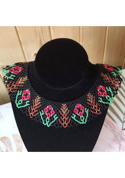 Силянка з бісеру "Пшениця і маки"