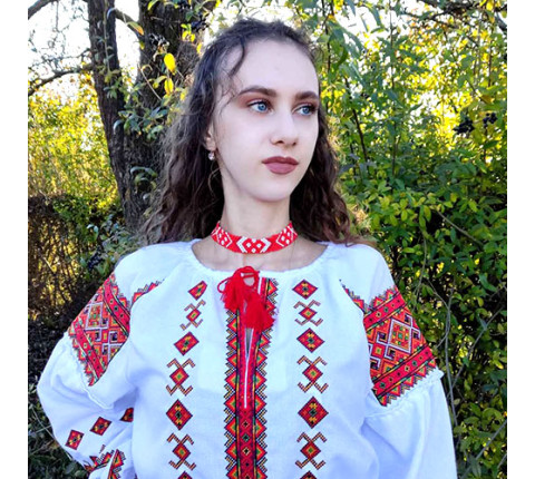 Силянка з бісеру Лесі Українки (червона)