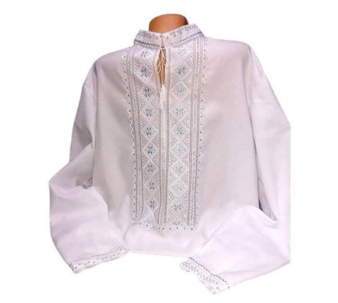 Чоловіча вишиванка "Блакитно біла"