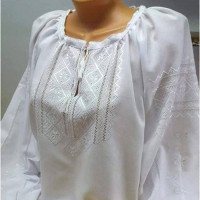 Women's shirt "Bride" with hand embroidery raglan