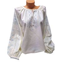 Women's embroidered shirt of straight cut "Charming"