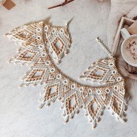 Beaded bracelet "Edelweiss"