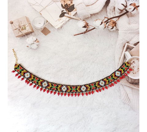 The ribbon necklace "Summer"