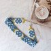Beaded necklace by Lesya Ukrainka (blue)