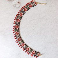 Hutsul silanka "Carpathian Rose" — handmade decoration